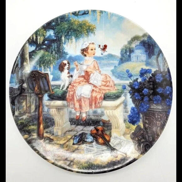 Collector Plate w/COA Mother Goose Little Miss Muffet Scott Gustafson Cl… - Picture 1 of 4